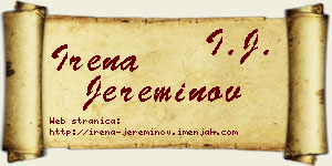 Irena Jereminov vizit kartica